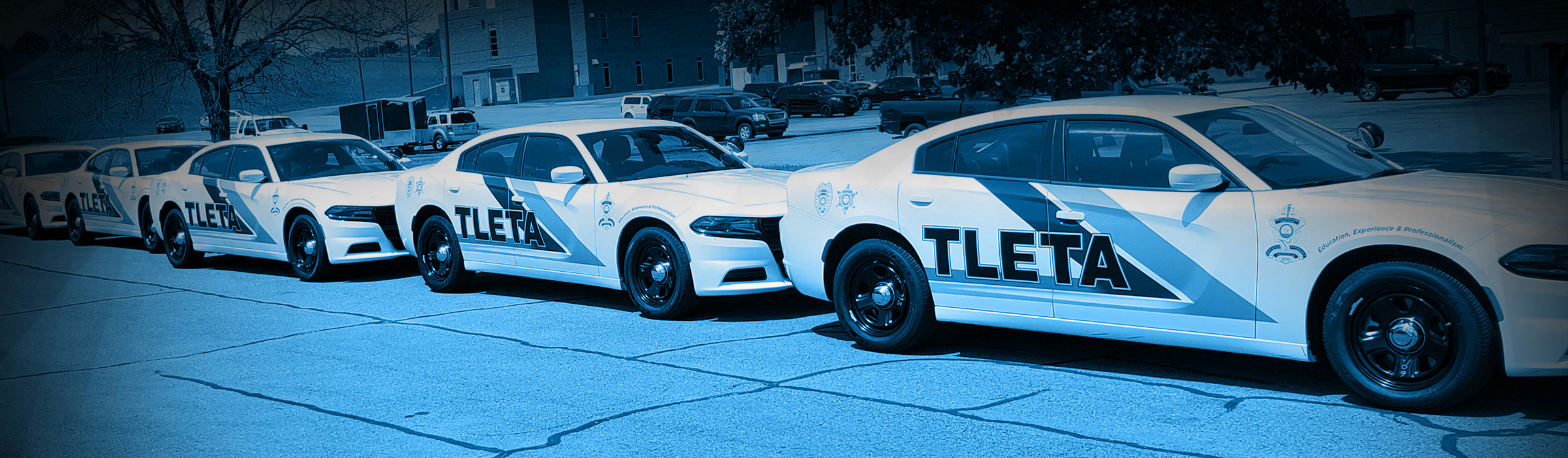 Police Car Fleet with New Graphics
