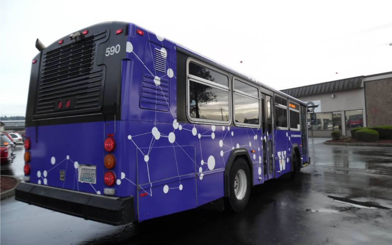 UW branded athletic bus