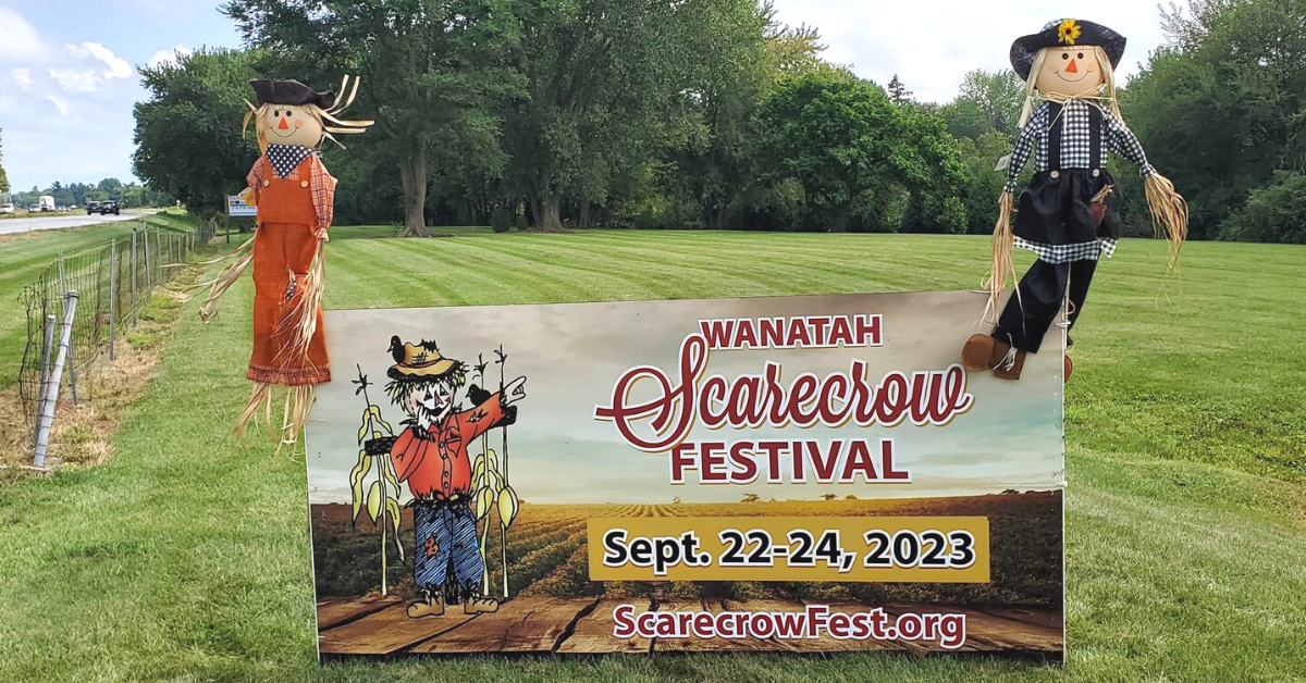 The sign for the annual Wanatah Scarecrow Festival