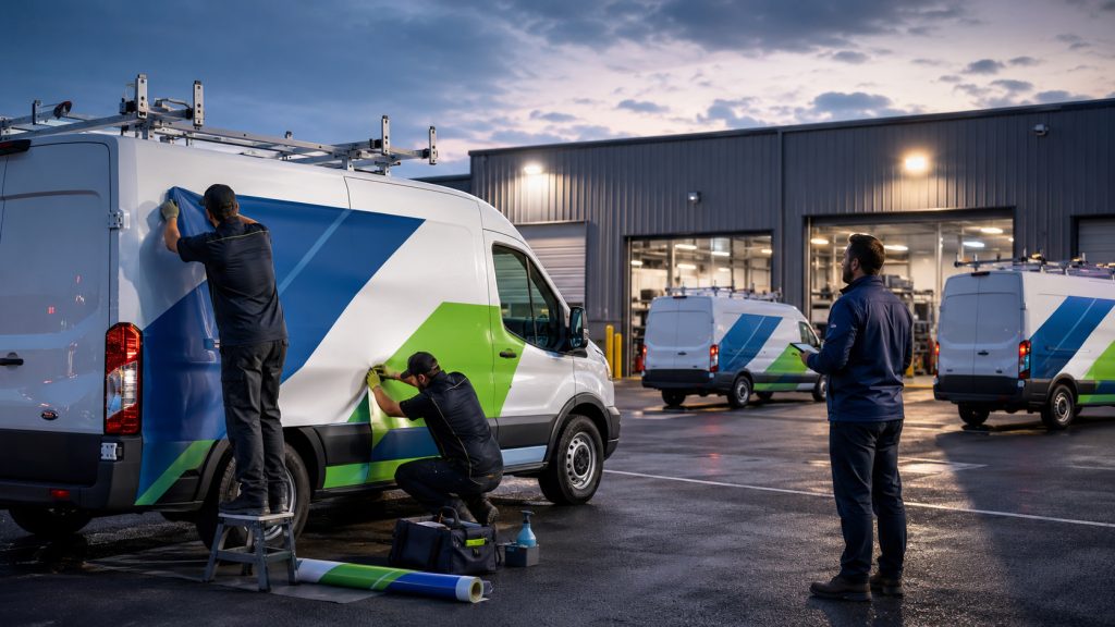 Vehicle Wrap Installation for Fleets Already on the Road